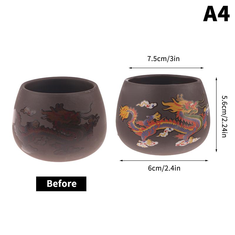 Чайная чашка Дракон Феникс в китайском стиле, меняющая цвет, из фиолетовой глины, термостойкая, чайник для заваривания чая, чайная пиала, посуда для напитков, чайный сервиз