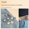 Star No-Sewing Metal Button Waist Adjust Pants Pins Portable Jeans Buttons
