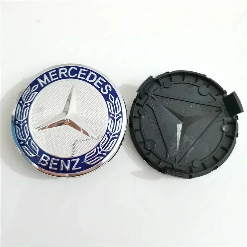 twsqj4 Car Sticker For Mercedes Benz 4PCS/set 75mm Car Wheel Center Hub Caps Cover Decoration Accessories for Mercedes Benz B/C/E/S Cl