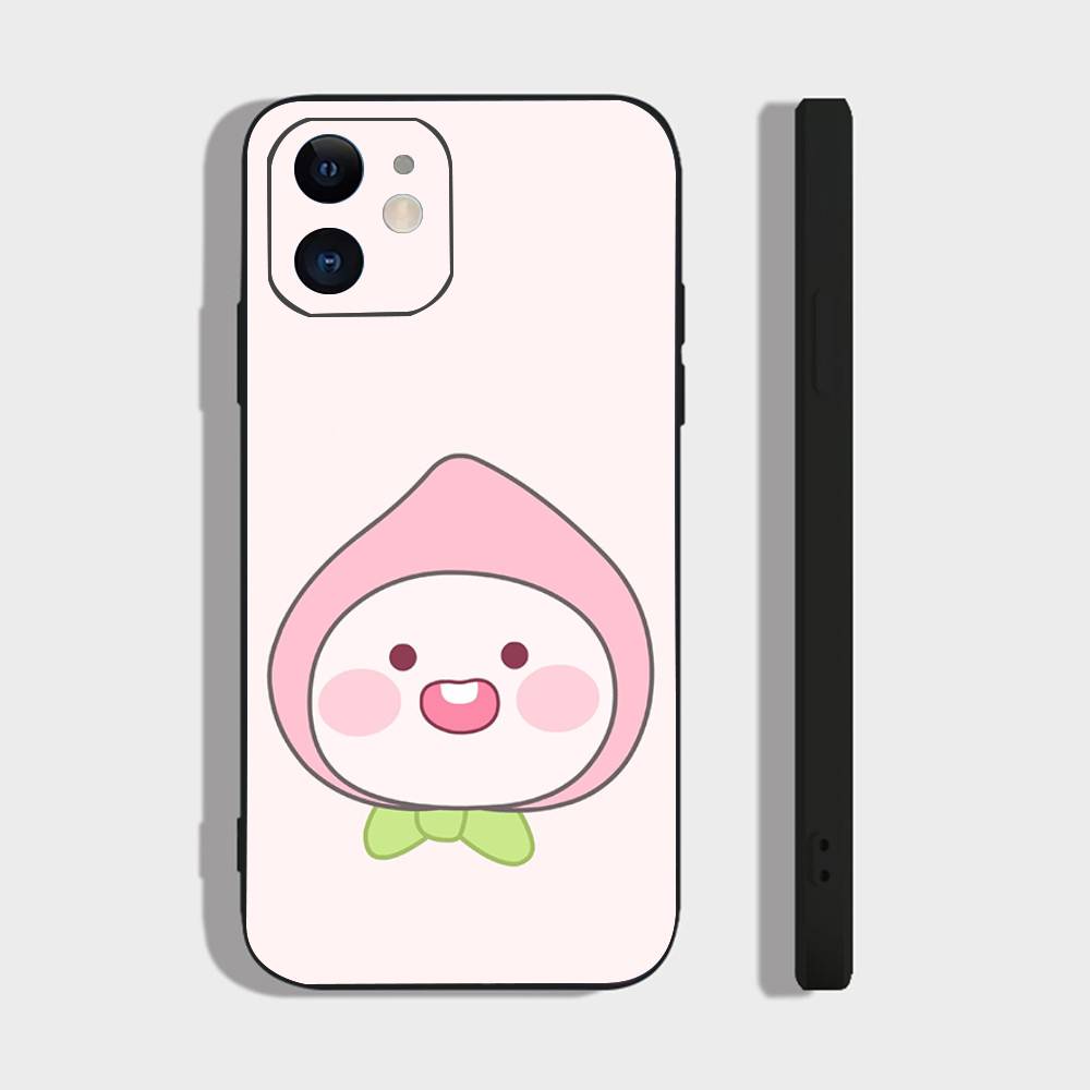 Korea Cartoon K-KAKAO CUTE F-FRIENDS Phone Case For IPhone 17 Air 16 15 14 13 Pro Max 11 12 Black Silicone Cover
