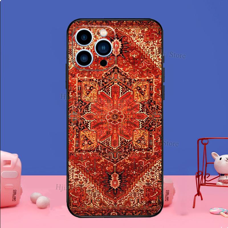 Чехол для телефона с цветочным узором в персидском стиле для iPhone 16 15 12 13 Mini 11 14 Pro XS Max Plus X XR Силиконовый чехол
