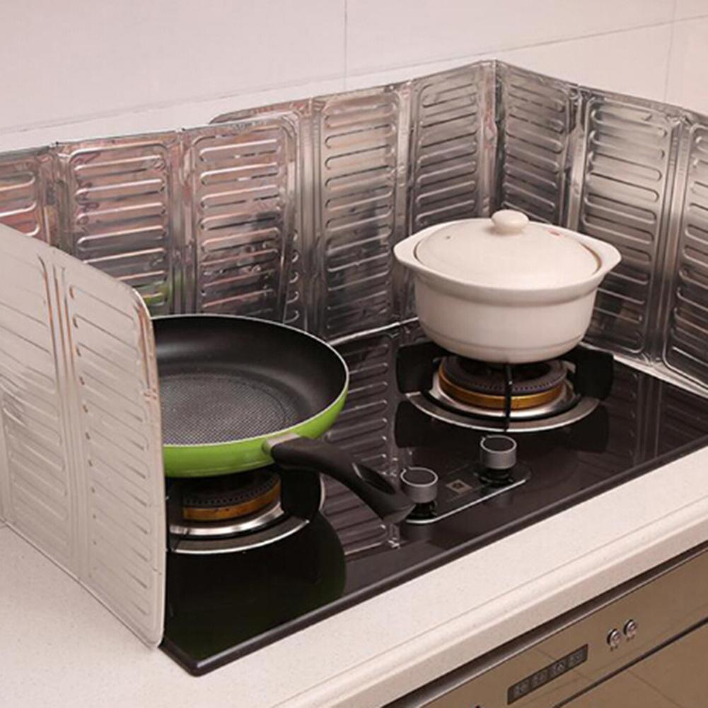 1x Oil-proof Cooktop Heat-insulating Splash-proof Baffle And Oil-proof Plateare