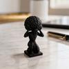 Настольное украшение, Фигурка для снятия стресса, Темная матовая текстура, 3D-печатная забавная скульптура мозга для офиса, кабинета