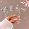 Romantic Chinese Style Hair Accessories For Women Girls Sweet Versatile Flower Tassel Hairpin Simple High-End Hair Stick Gifts