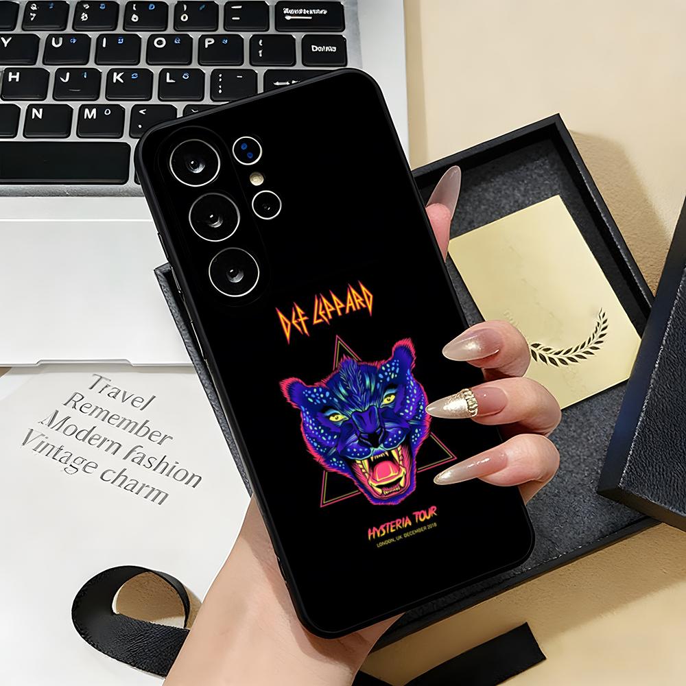 Hot Rock Band D-Def Leppard Phone Case For Samsung S26 S25 S24 FE S23 S22 S21 Plus S20 Ultra Note20Ultra Black Soft Shell