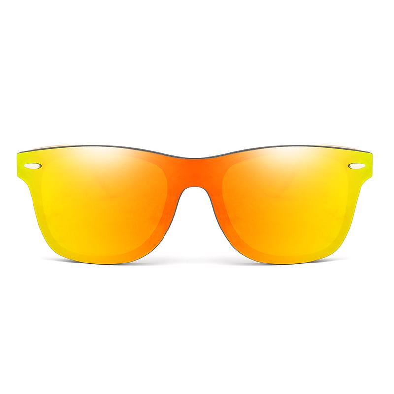 Polarized Mirror Surface Square Bamboo Sun Glasses Men Simple Colorful Brand Sunglasses Pool Party Male Eyeglasses