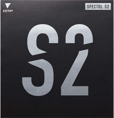 VICTAS Spector S2 Накладка для настольного тенниса Скоростная Высокая 210020, Мягкая, Натяжение, Атакующая, Черная, 2.0,