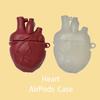 Чехол для наушников Red Heart для Airpods Pro 3D Liquid Silica Gel Cover Anti-Drop Wireless Earphone Protective Case Противоударный силиконовый чехол