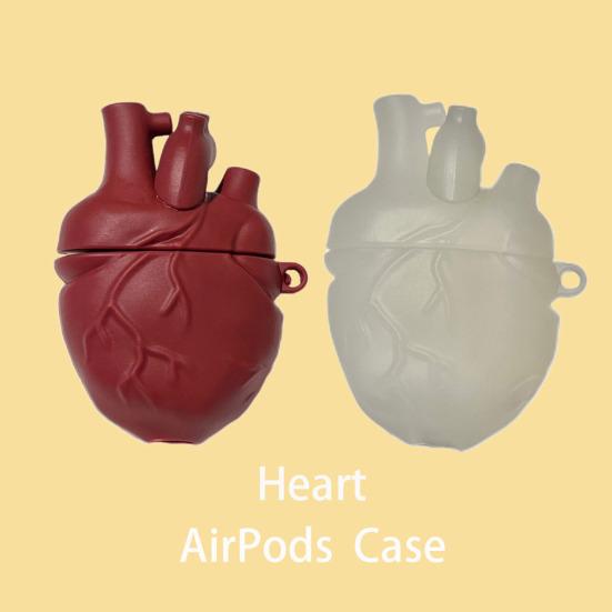 Чехол для наушников Red Heart для Airpods Pro 3D Liquid Silica Gel Cover Anti-Drop Wireless Earphone Protective Case Противоударный силиконовый чехол