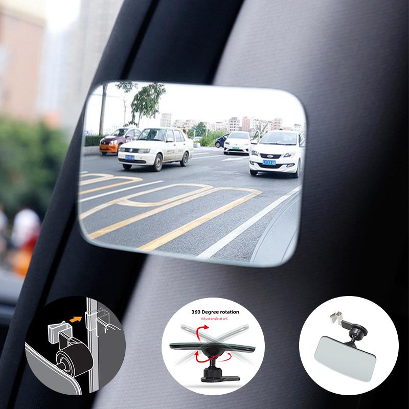 Blind Spot Mirror for Car HD Convex Mirrow Square 360 Adjustable Wide Angle Car Rear View Side Mirror Parking Auxiliary