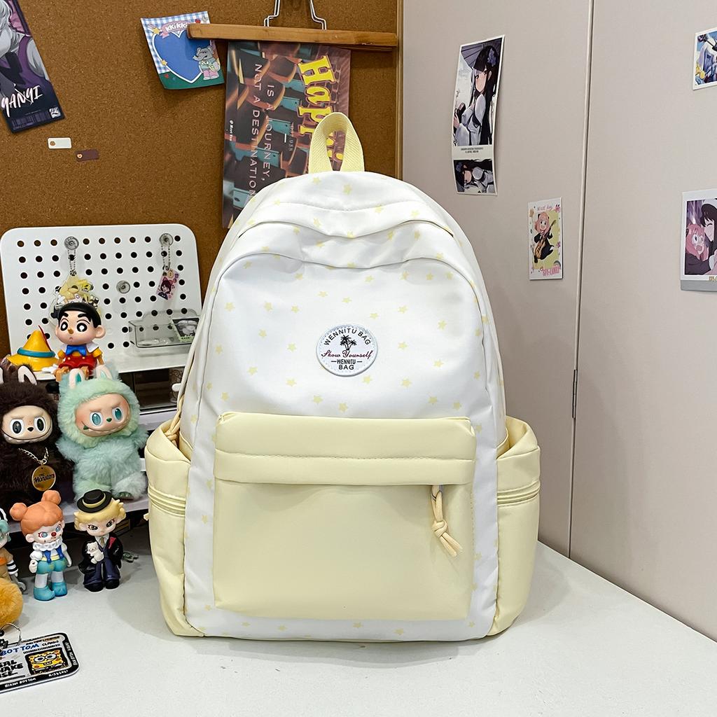 Маленький свежий школьный рюкзак женский студент колледжа ученик средней школы контрастного цвета рюкзак колледж стиль большая вместимость двойное плечо