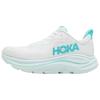HOKA  Clifton 10 Wide White Cielo Blue Women Sneakers 1162050-WTCL
