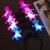 LED Glow Stick Glowing Horse Headband Luminous Rod Toy Battery Powered Soft Flashing Light Stick for Concerts Parties And Photography