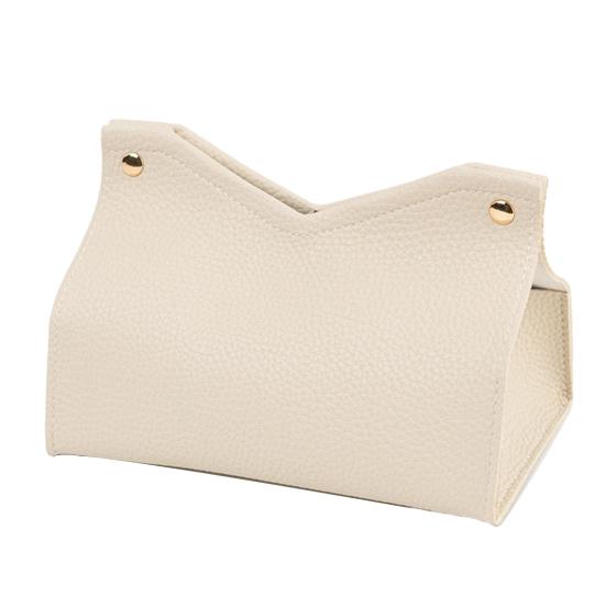 Tissue Box, Easy Open Waterproof PVC Leather Design, Simple Style Durable Anti-Crack Tissue Dispenser for Home Car Use