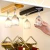 Aluminum Zinc Zinc Alloy Upside Down Shelf Hanging Inverted Goblets Rack Durable Bar Wine Glass Rack  Kitchen