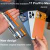 Alloy Metal Frame Case for IPhone 16 15 14 13 Pro Max Second Upgrade To IPhone 17 Pro Max Large Window Backplane Anti-Drop Cover