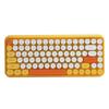 Беспроводная клавиатура Ajazz Bluetooth 84 клавиши ретро круглые клавиши игровые офисные принадлежности 308Iжелтый
