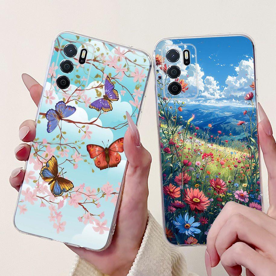 Чехол для Oppo A16 A16s CPH2269 CPH2275 CPH2271 A 16, ТПУ Чехол, Модный Цветок, Мягкий Funda Для OPPO A54s CPH2273 Чехол для Телефона OppoA16