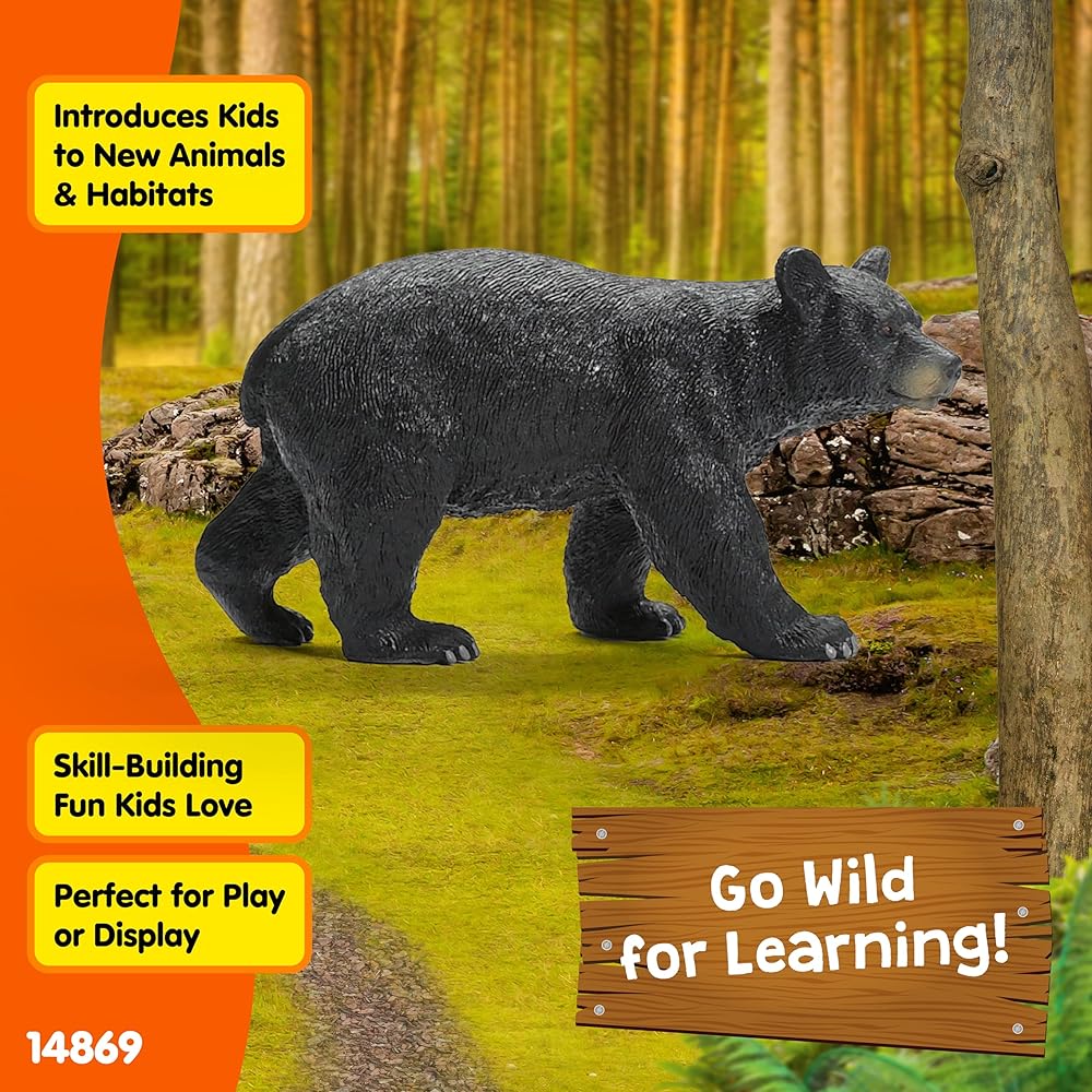 Фигурка Schleich Дикая природа Американский черный медведь 14869 Реалистичный дизайн Образовательная игрушка