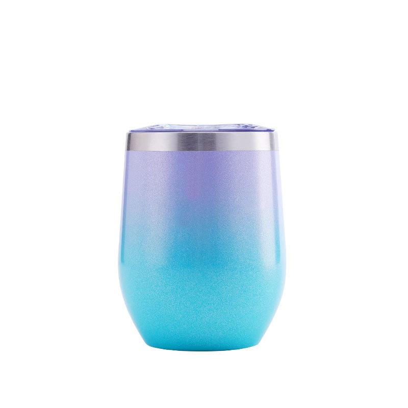 USA Personalized Vacuum Insulated Stainless Steel 12oz Wine Tumbler with Lid