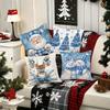 4Pcs, Christmas Pillow Covers - Featuring Santa Claus, Snowman, Reindeer, And Holiday Tree Designs - Machine Washable Polyester