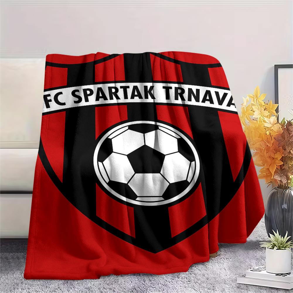 1Pc FC Viktoria Plzen Print Flannel Blanket, High quality Comfortable for All Seasons, Home Decor, Warmth and Comfort, Perfect for Christmas GiftS
