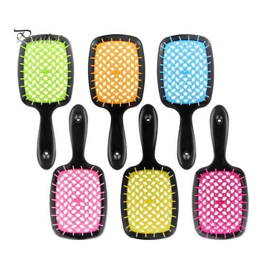 Квадратная полая расческа распутывает вьющиеся прямые волосы, уменьшает спутывание, использует удобную красочную расческу, товары для дома