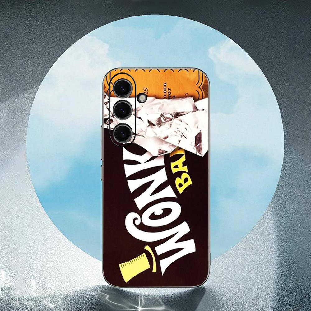 Шоколадный батончик Wonka Для Samsung Galaxy S23 S24 S25 Ultra S22 Plus S21 Черный Мягкий Чехол Водонепроницаемый Мягкий Чехол
