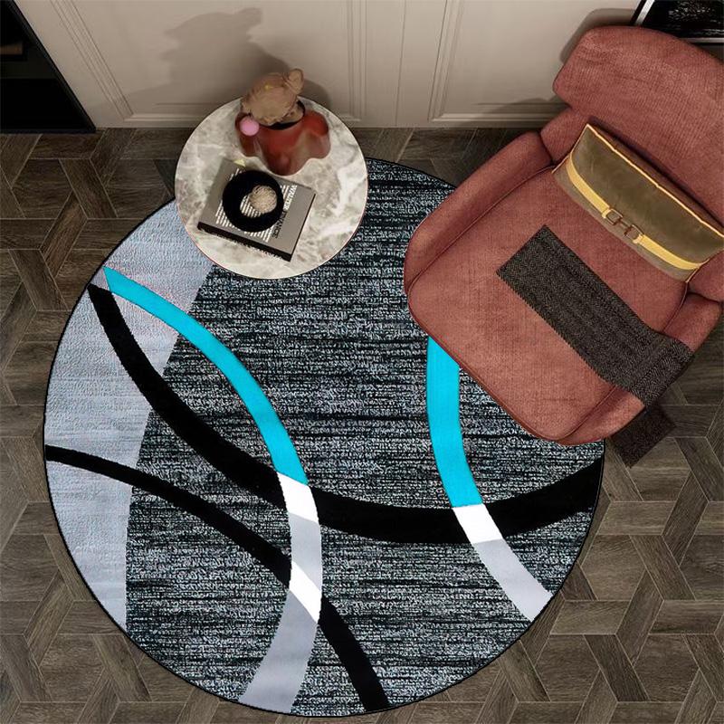 Современный Простой Круглый Ковер Гостиная Коврик для Дивана Легко Чистить Большой Декор для Спальни Домашние Ковры Моющиеся Кофейные Столики Напольный Коврик