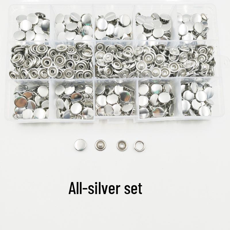 Colorful Five-Prong No-Sew Metal Snap Buttons for Baby and Mother Garments.