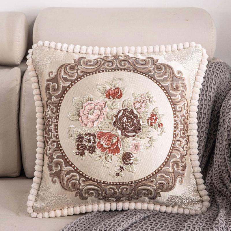 Одиночная европейская жаккардовая наволочка, диванная подушка, вышитая прямоугольная наволочка для спинки дивана для гостиной