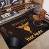 Custom Rug Bon Jovi Pattern Print Name Text Soft Non‑Slip Floor Carpet for Home Indoor Decoration