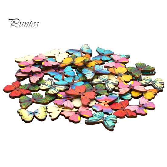 50 шт. деревянные пуговицы в виде птицы, бабочки, совы, улитки и сердца для шитья своими руками, скрапбукинга