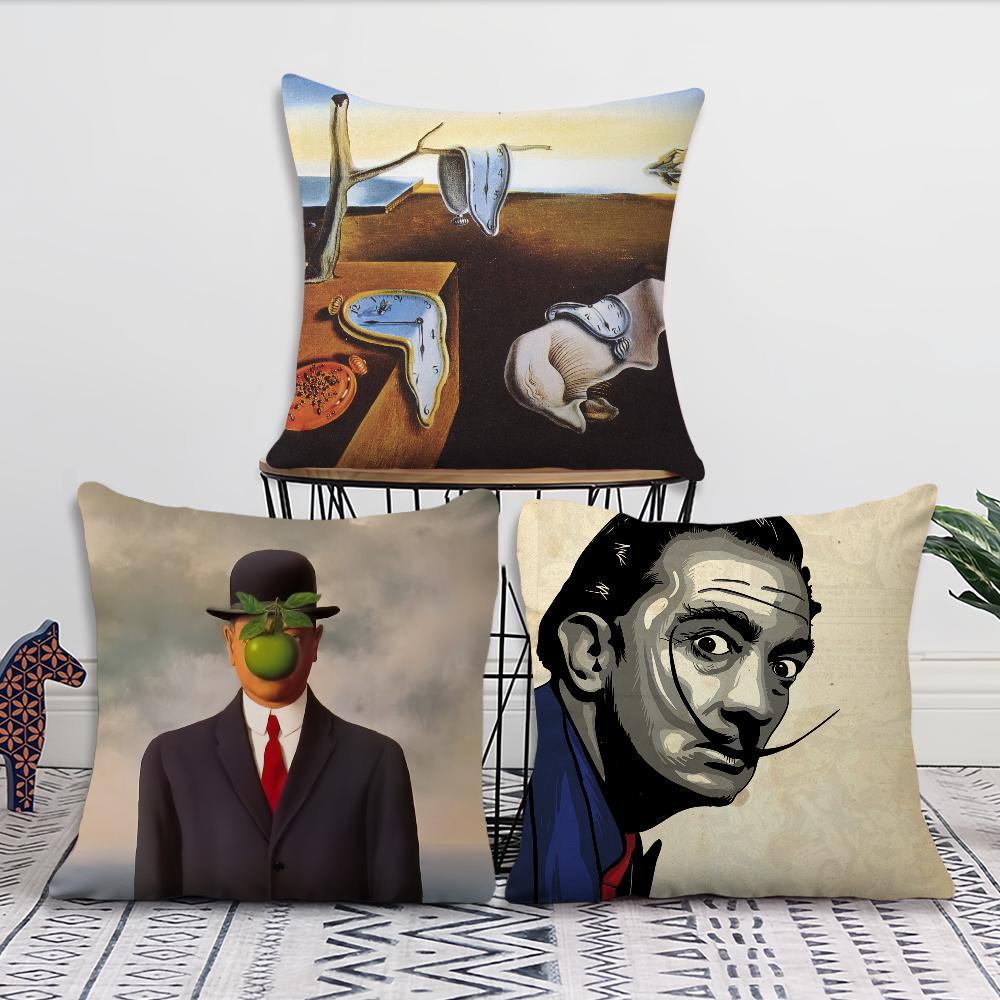 Сальвадор Дали Поп-арт Наволочка Диван Гостиная Спальня Изголовье Спинка Подушка Квадратная Подушка Время Сна