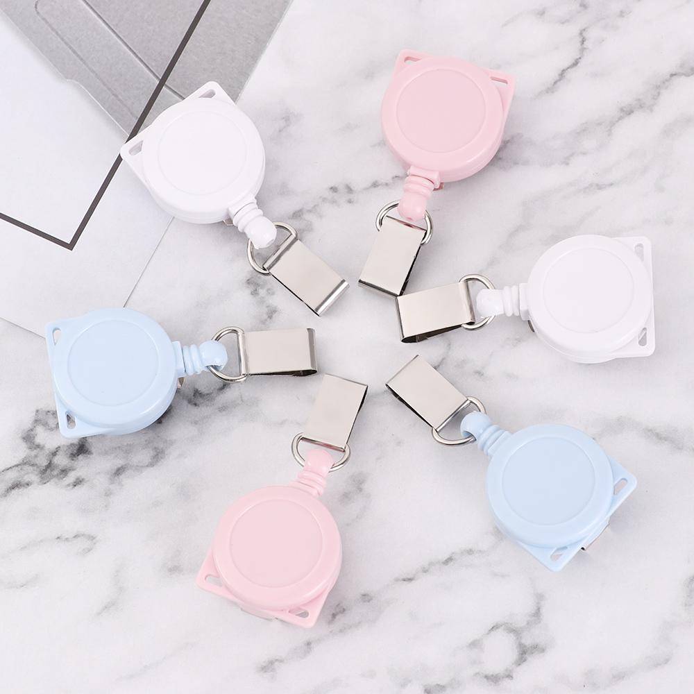 1pc Unisex Office Supplies Retractable Lanyards Nurse ID Name Card Badge Holder Key Ring