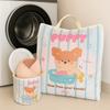 4Pcs/Set Cartoon Bear Laundry Bag Zippered Puppy Printed Laundry Bag  Laundry Care