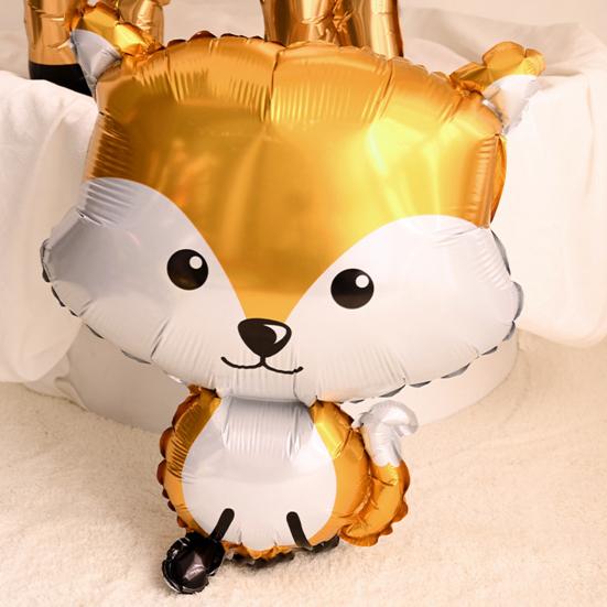 Воздушный шар из алюминиевой пленки, праздничный, без утечек, декоративный забавный воздушный шар в виде джунглей, кролика, енота, лисы, для вечеринки