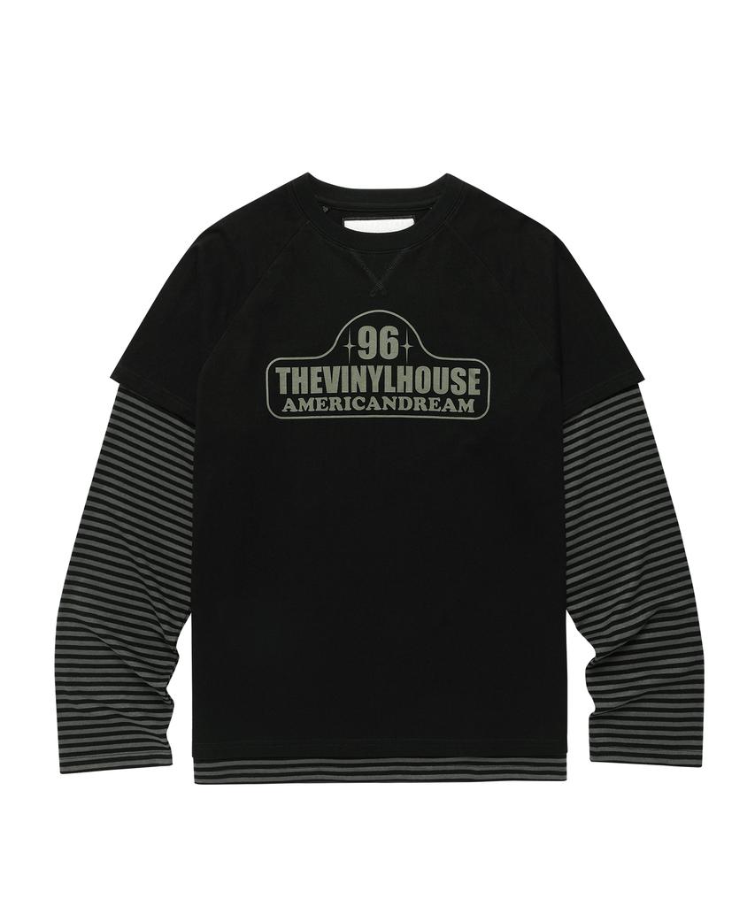 THEVINYLHOUSE 96 Layered Ls Tee Black