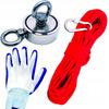 Neodymium Magnet Magnetic Holder 140Kg For Search + Rope + Gloves