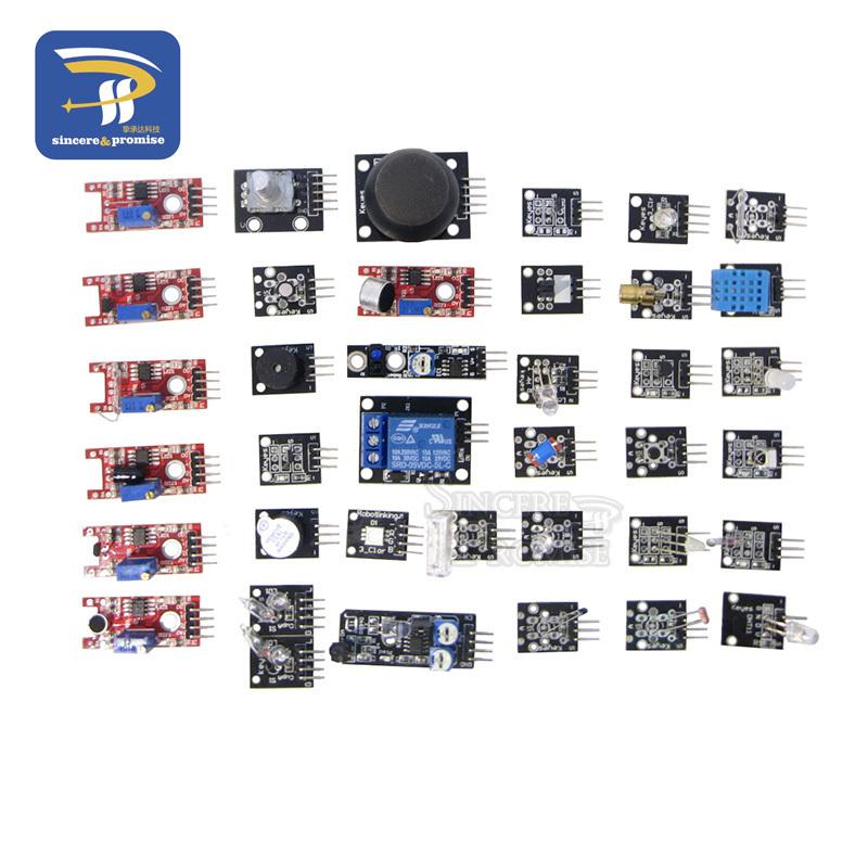 45 в 1 Модули датчиков 16 видов Стартовый набор для Arduino Raspberry Pi, лучше, чем 37 в 1 с коробкой DIY UNO R3 MEGA2560