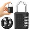 Z50 80*43*14mm Heavy Duty 4 Dial Digit Combination Lock Weatherproof Security Padlock Outdoor Gym Safely Code Lock Black