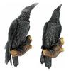 Resin Raven Statue - Realistic Crow Sculpture for Outdoor Halloween Decor, Creative Courtyard or Garden Animal Decoration