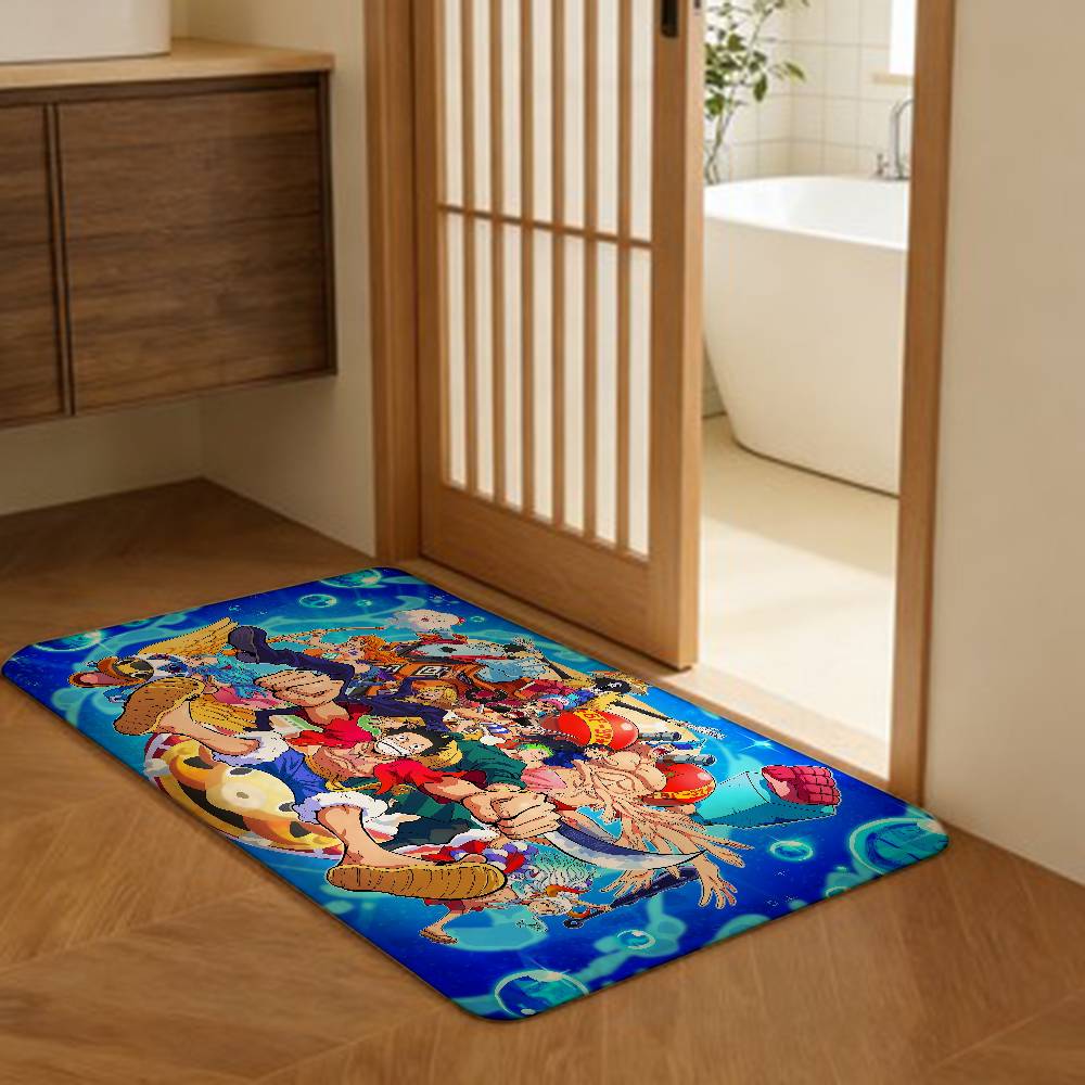 Shonen Anime O-One P-Piece Floor Mat Rectangle Anti-slip Home Soft Badmat Front Door Indoor Outdoor Mat Hotel Decor Mat