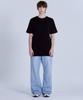BASIC HOUSE Uni Layered Round Neck Short Sleeve Tee Long Length (+7Cm) Black Lats0106