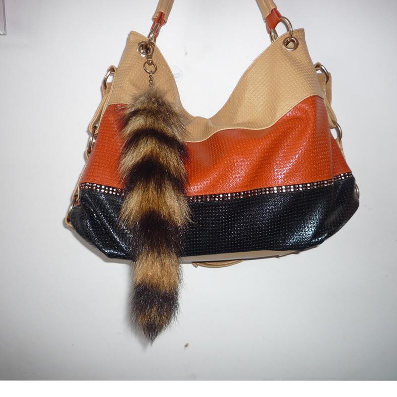 Furry для брелка Fox Tail Raccoon Raccoon Tail Fur подвеска реквизит около 30 см Хвост Fox Tail для женщин