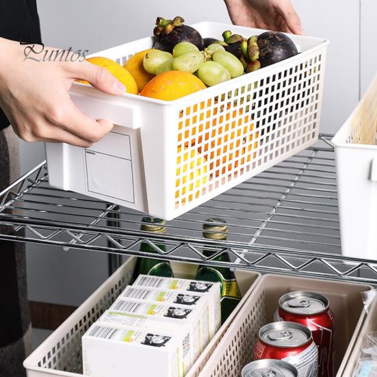 Пластиковая корзина для хранения с этикеткой, многоцелевая корзина для хранения с нескользящей ручкой, вентилируемая, легко моющаяся корзина для хранения косметических канцелярских принадлежностей