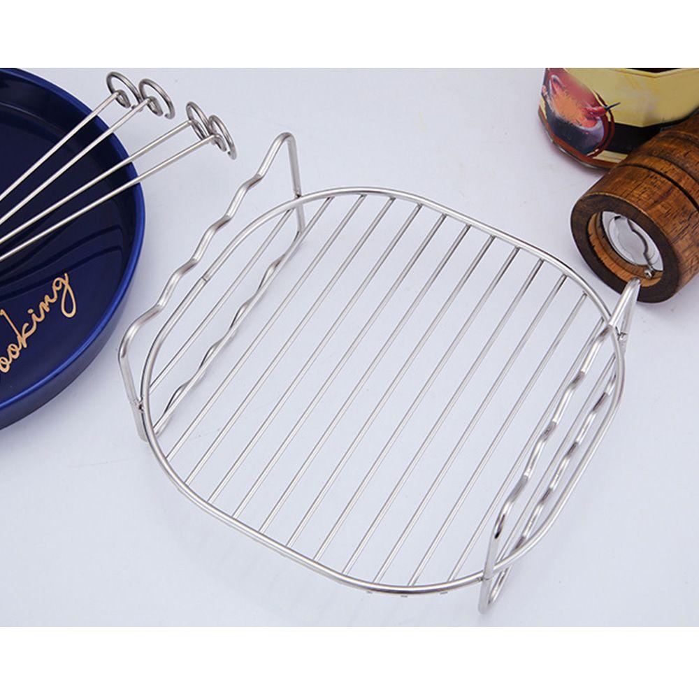 Аксессуары для аэрофритюрницы из нержавеющей стали, поднос, решетка, формы для выпечки, решетка для гриля, решетка для аэрофритюрницы