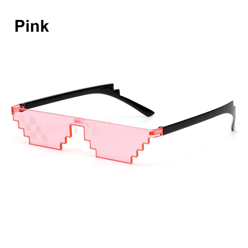 Pixel Mosaic Sunglasses Birthday/Party Cosplay Gamer Robot Sunglasses Fashion Retro Thug Life Sunglasses Women Favors Gift