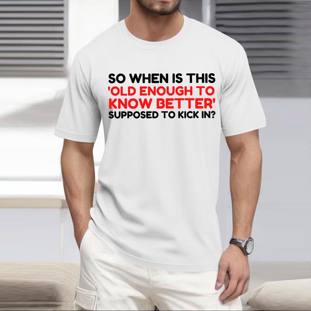 Летняя мужская популярная футболка с круглым вырезом и коротким рукавом с принтом