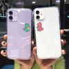 GYKZ Cute Dinosaur Bear Couple Clear Phone Case For iPhone 13 12 11 Pro XS MAX XR X SE2 6S 7 8 Plus Animal Silicone Cover Coque
